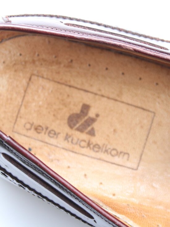 Dieter Kuckelkorn Vintage Men\'s Brown Leather Dress Wingtip Loafers 1037 Size 11 main image 2